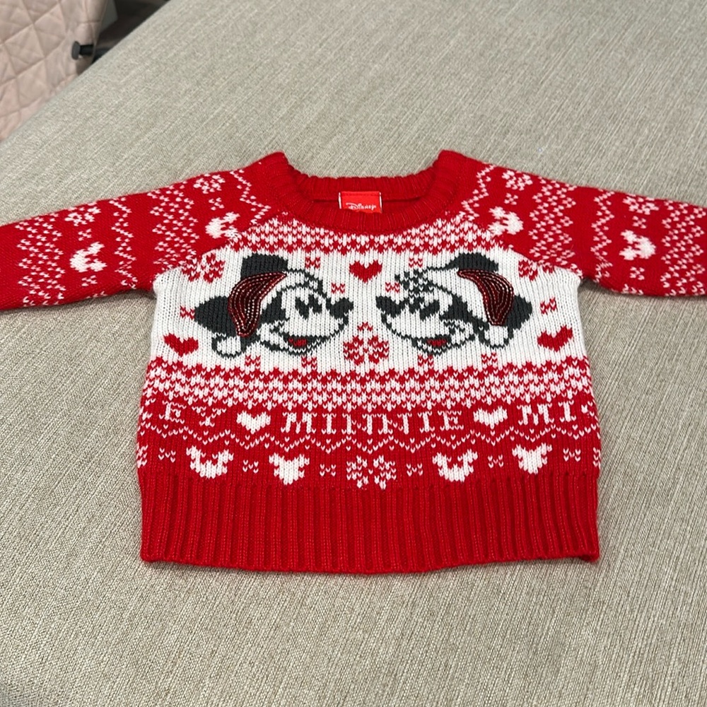 Christmas, Mickey and Minnie sweater